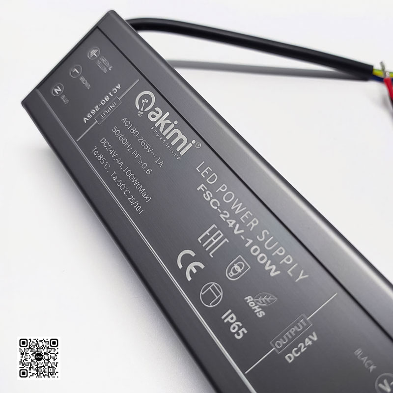 Nguồn ngoài trời 100W IP65 DC24V | Akimi